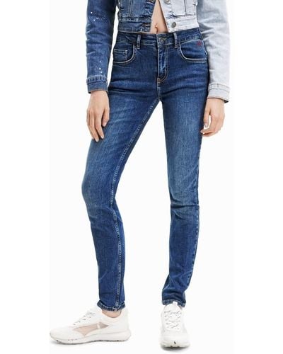 Desigual Jeans Vrouw Lia - Blauw