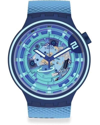 Swatch Montre Second Home Collection Big Bold - Blau