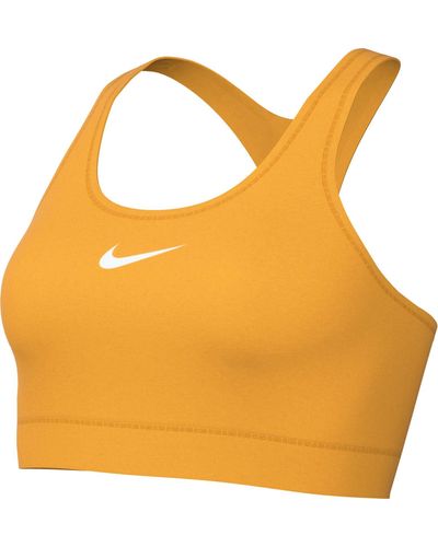Nike Damen Swsh Med SPT Bra Soutien-Gorge de Sport - Jaune