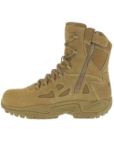 Reebok S Coyote Leather Tactical Boots Rapid Response Laceup Ct - Green