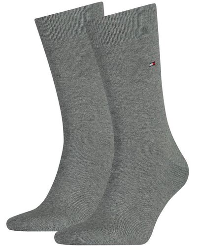 Tommy Hilfiger Classics con Logo Calcetines Clasicas - Gris