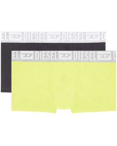 DIESEL Two-pack Boxer Briefs With Silver Waist - Multicolour