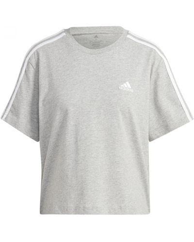 adidas Essentials 3-stripes Single Jersey T-shirt - Grijs