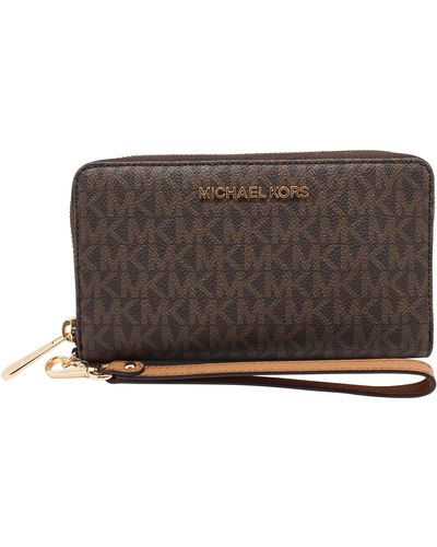 Michael Kors Jet Set Travel Large Flat Multifunction Phone Case Wristlet - Black