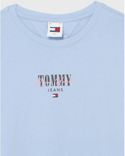 Tommy Hilfiger T-Shirt Kurzarm Slim Rundhalsausschnitt - Blau