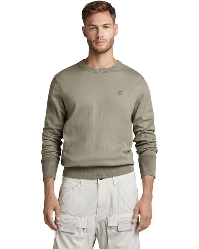 G-Star RAW Premium Core R Knit Pullover Sweater - Grijs