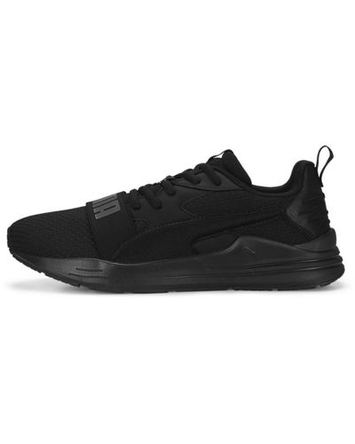 PUMA S Wired Run Low Trainers Sports Shoes Black- Black-shadow Grey 10