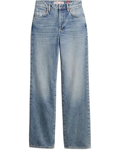Superdry Jeans aus Bio-Baumwolle mit weitem Beinschnitt Houston Mid Vintage 32/32 - Blau