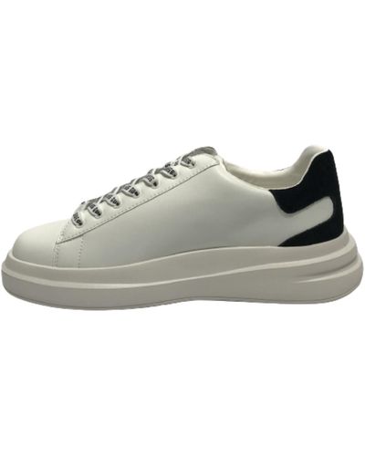 Guess Scarpe Uomo Sneaker Elba carryover in Pelle White/Blu US24GU10 FMPVIBSUE12 39 - Nero