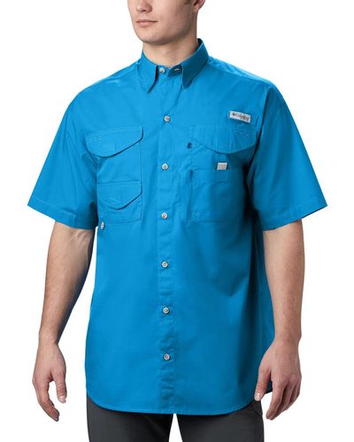 Columbia Bonehead Kurzärmliges Shirt Wanderhemd - Blau