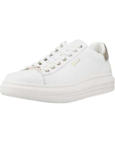 Guess Scarpe Donna Sneaker Vibo in Pelle White/Gold D24GU38 FL8VIBLEA12 40 - Bianco