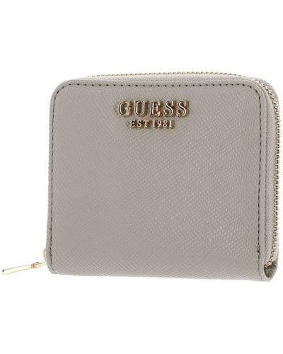 Guess Laurel SLG Small Zip Around Wallet Taupe - Gris