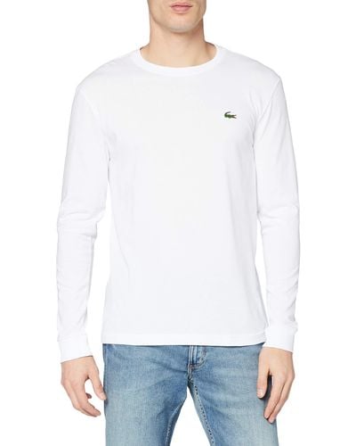 Lacoste Sport T-Shirt à ches Longues Regular Fit - Blanc