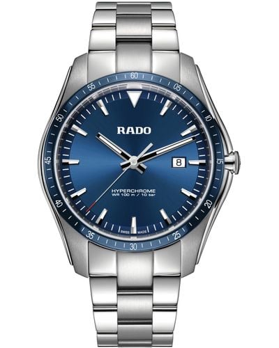 Rado Hyperchrome Quartz Blue Dial Steel Watch R32502203