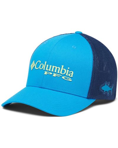Columbia PFG Logo Mesh Ball High Crown Cap - Blau