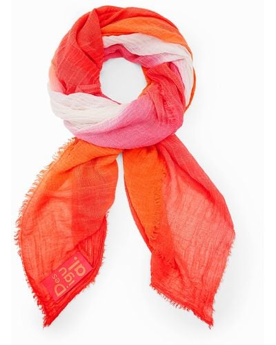 Desigual S Accessories Fabric Rectangle Foulard Fou_degrade Rectan 3145 Virtual Pink - Red