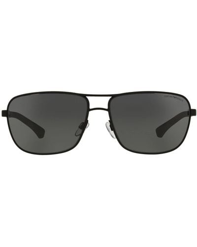 Emporio Armani Ea2033 Rectangular Sunglasses - Black