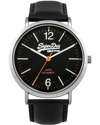 Superdry Herren Analog Quarz Uhr mit Nylon Armband SYG183BE - Weiß