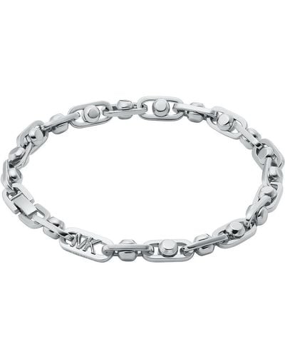 Michael Kors Premium Astor Link Platinum-plated Brass Chain Bracelet - Metallic