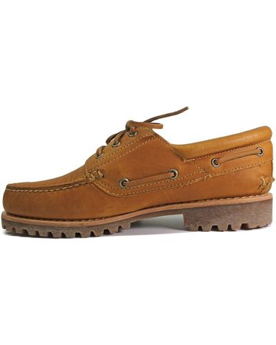 Timberland S Authentics 3 Eye Classic Lug Leather Wheat Shoes 11 Uk - Brown