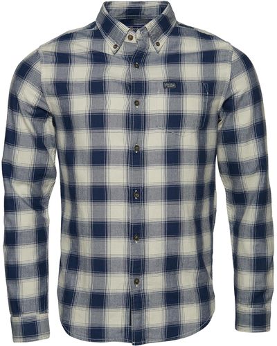 Superdry Vintage Check Shirt M4010648A Navy Off White Ombre S Hombre - Azul