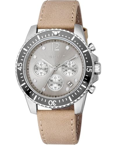 Esprit Casual Horloge Es1g373p0105 - Grijs