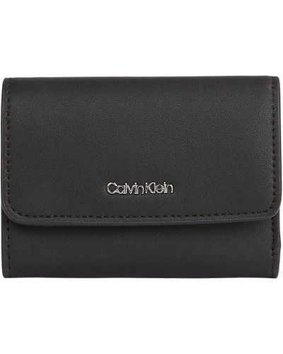 Calvin Klein Must Small Trifold Portemonnees - Zwart