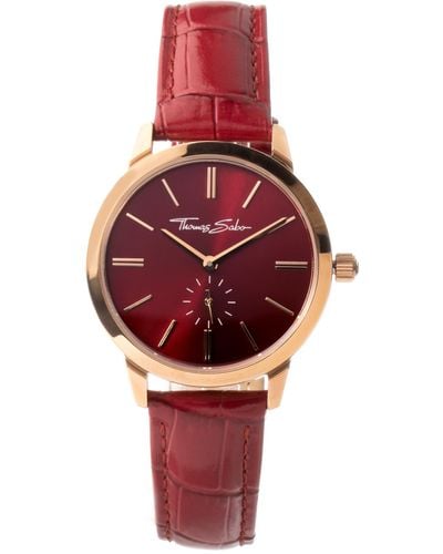 Thomas Sabo Air-wa0309 Watch Cherry Red/rose Gold-plated - Multicolour