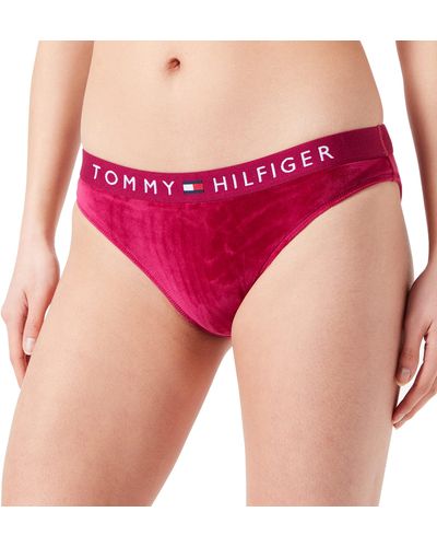 Tommy Hilfiger Velour Bikini Style Underwear - Red