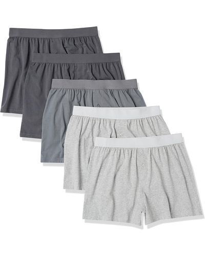 Amazon Essentials Cotton Jersey Boxer Short - Grey