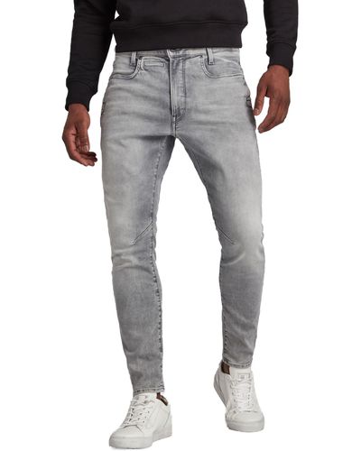 G-Star RAW D-staq 3d Slim Jeans Voor - Grijs