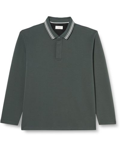 S.oliver Big Size Poloshirt Langarm Green 4XL - Grün