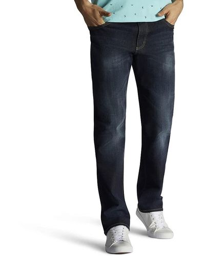Lee Jeans Performance Tapered Hose/Hosenbein ور Die Moderne Serie Extreme Motion Straight Fit Taped Leg Jeans - Blau