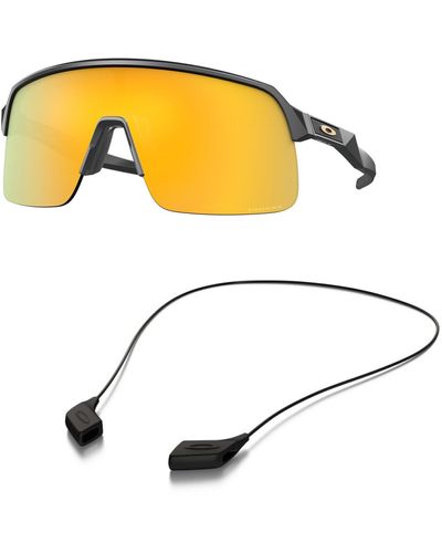 Oakley Oo9463 Sunglasses Bundle: Oo 9463 Sutro Lite 946313 Matte Carbon And Medium Black Leash Accessory Kit - Metallic