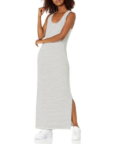 Amazon Essentials Daily Ritual Supersoft Terry Racerback Maxi-jurk Voor - Wit
