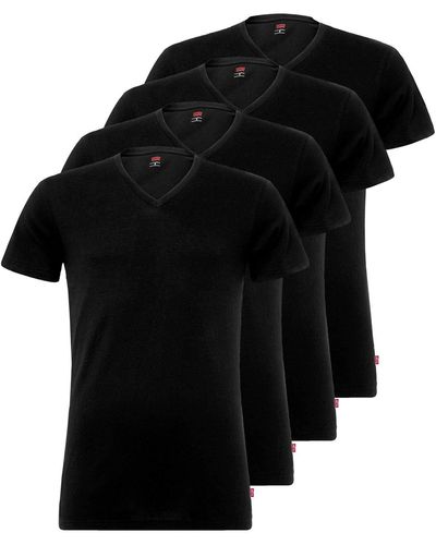 Levi's Shirts Coton Extensible 905056001 4er Paquet - 884 - Jet - Noir