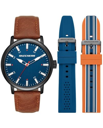 Skechers Reloj para hombre - Azul