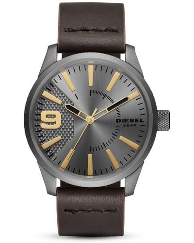 DIESEL Chronograph Quarz Uhr mit Leder Armband DZ4468 - Braun