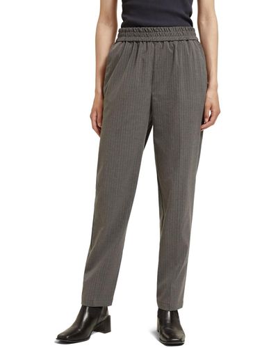 Scotch & Soda Mid Rise Tapered Leg Pinstripe - Grau