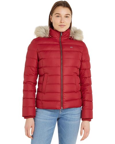 Tommy Hilfiger Tjw Basic Hooded Down Jacket Giacca - Rosso
