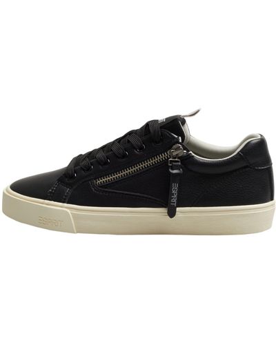 Esprit Lace-up Sneakers Voor - Zwart