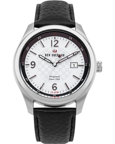 Ben Sherman Analog Quartz Watch With Leather Strap Wbs106wb - White
