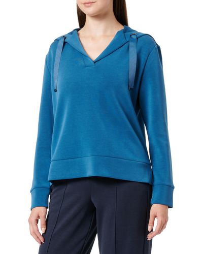 S.oliver Sweatshirt mit Kapuze Blue Green 40 - Blau