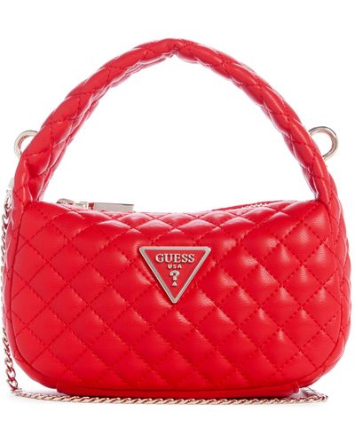 Guess Rianee Quilt Mini Hobo Evening - Red