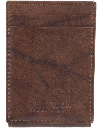 Kenneth Cole Reaction Rfid Front Pocket Wallet - Brown