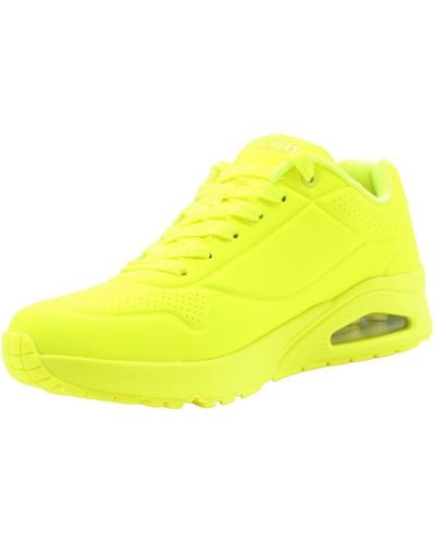 Skechers Uno Stand On Air Trainers - Geel