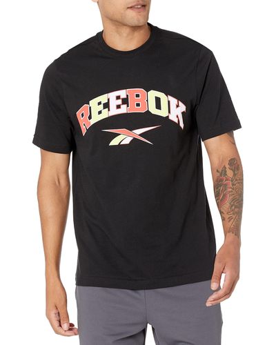 Reebok 's Classics Graphic T-shirt Short Sleeve - Black