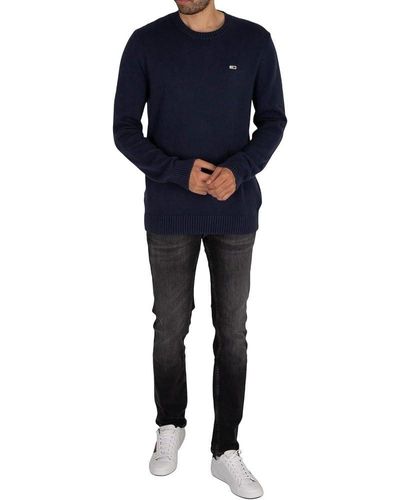 Tommy Hilfiger Tjm Essential Crew Neck Sweater - Blu
