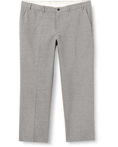 Tommy Hilfiger Bt Madison Fake Solid Wool Look Mw0mw29502 Woven Trousers - Grey