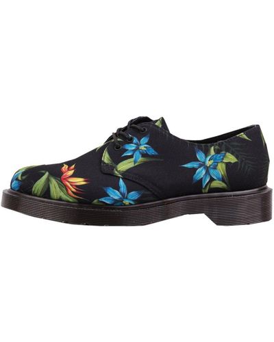 Dr martens serova black shop embroidered chunky flatform shoes